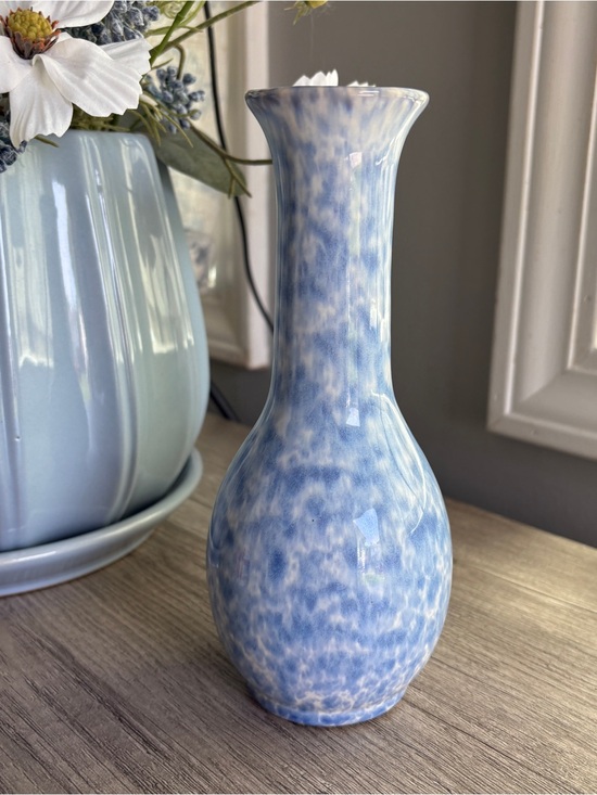 Other - Ceramic Blue Patterned Vase